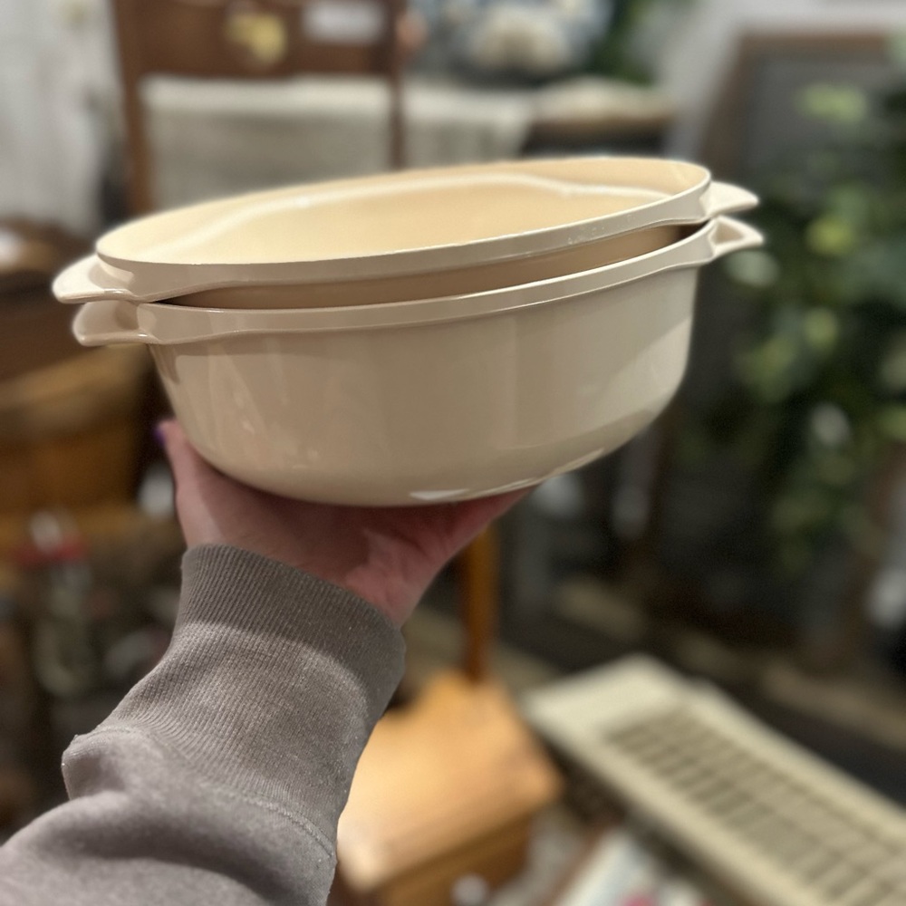 Cream “ Tupperware” Bowls